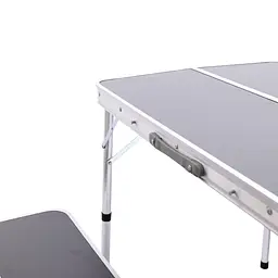 Комплект туристичних складних меблів Lugi JY-9060G Сірий стіл та 2 лавки для кемпінгу - мініатюра 4