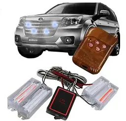 Страбоскоп Світлодіодний 12-24V / LED 4 шт. / 12 Режимів / Синій (BS-1-4-6LED B)