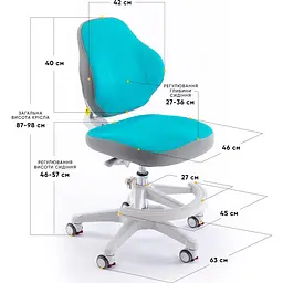 Дитяче крісло Evo-Kids Mio Classic Blue (Y-405 KBL) - мініатюра 2