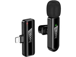 Мікрофонна радіосистема Hoco L20 Fair Wireless/Lightning Black (6942007655484) - мініатюра 5