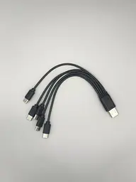Кабель спліттер для заряджання та живлення Digital USB-5 Type-C 2A 20 см Чорний (A5C-02mB) - мініатюра 4
