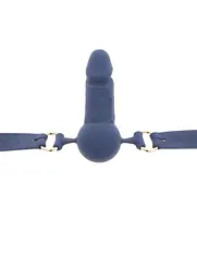 Кляп Taboom Silicone Supreme Breathable Penis Gag синій - мініатюра 5