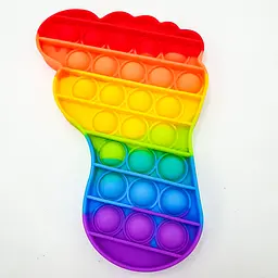 Сенсорна іграшка антистрес силіконова нескінченна пухирець поп іт UKC Pop It Fidget нога різнокольоровий - мініатюра 1