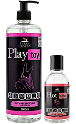 Iнтим-змазка Fresh Heaven для іграшок Play Toy 1000ml та зігріваюча Hot Lube 250ml 