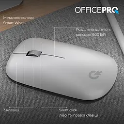 Миша OfficePro M225S Silent Click Wireless Silver [144298] - мініатюра 4