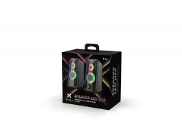 Комп'ютерні колонки Vinga SP-200 LED USB Black - мініатюра 4