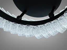 Сучасна LED люстра Diasha 2509/500BK з пультом і димером для вітальні та спальні - мініатюра 5