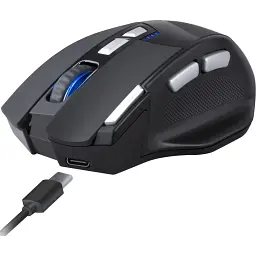 Комп'ютерна мишка Defender Knight GM-885 бездротова ігрова 8кн. 3200 dpi. 400 mAh чорна (52885)