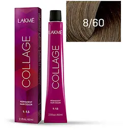 Перманентна фарба для волосся Lakme Collage Creme Hair Color відтінок 8/60 (каштановий світлий блондин) 60 мл - мініатюра 2