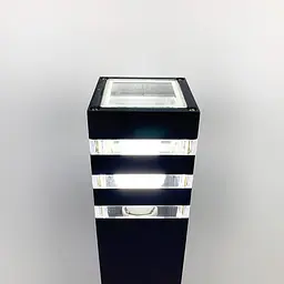 Вуличний ліхтар в чорному кольорі корпусу 80 см | Line F | Арт. 8024 80CM BK (стовп) - мініатюра 3