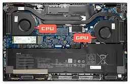 Вентилятор (CPU Fan) кулер для моделей ноутбука Asus Zenbook Pro 15 Flip UP6502ZA, UP6502ZD (13NB0W30T02111) Asus - мініатюра 3