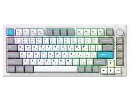 Механічна ігрова клавіатура GamePro MK-266-WH Asgard Yord Keychron Super Red Switch Bluetooth 5.2/2.4 ГГц/USB White