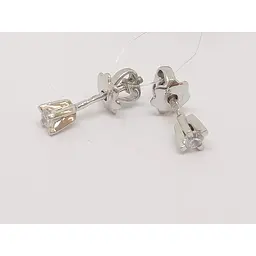 Золоті сережки-пуссети Qvaliz з фіанітами. 40200789Б - мініатюра 3