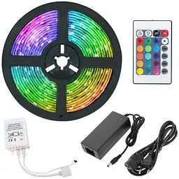Светодиодная RGB-лента Venom SMD 6060, 5 м 12 V IP20 RGB (VST-6060120600-RGB) с пультом и блоком питания