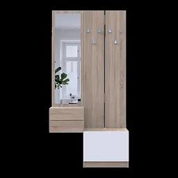 Передпокій Сола 2+3 Doros Дуб Сонома/Білий ДСП / дзеркало 105х40х215 (42005148) - мініатюра 20