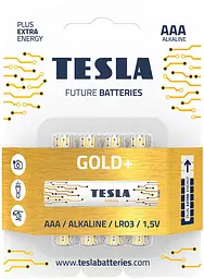 Батарея TESLA Batteries GOLD+ AAA LR03 Blister 4 шт.