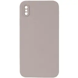 Чохол Silk Square Full Camera Protective (AA) NO LOGO для Apple iPhone X / XS (5.8") Сірий / Light Grey