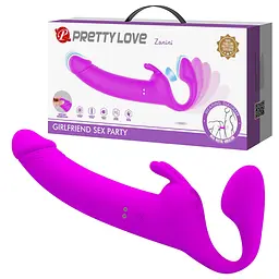 Страпон Pretty Love Zanini, 28.3 см (рожевий) - мініатюра 11