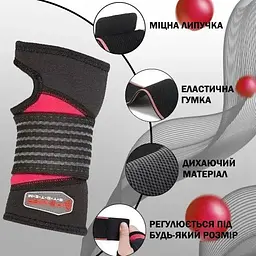 Бандаж на зап'ястя Power System PS-6010 NEO Wrist Support Black S/M (1 шт) (6010BK-3) - мініатюра 4