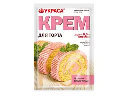 Крем УКРАСА 70г для торта зі смаком ПОЛУНИЦІ