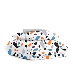 Дитяча постільна білизна в ліжечко GEMSTONES, помаранчевий (StoneOrangeBlueWhite_Grey110x160_140)