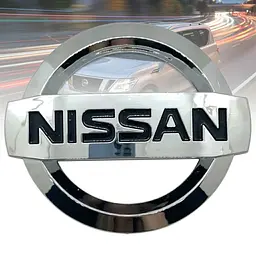 Емблема решітки задня для Nissan Хром 88х75 мм Пластик на скотчі (Завод)