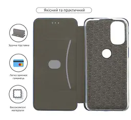 Чехол-книжка для Motorola G31, G-Case, синий, кожаный чехол-книга из экокожи (PU) и TPU, с магнитом, с подставкой и вместительным кардхолдером, противоударный, защита всего корпуса, ArmorStandart (ARM63358) - мініатюра 3