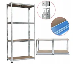 Стелаж LEOBRO Premium 180 х 90 х 30 см, 175кг/полиця, 4 полиці (LB-R101) - мініатюра 2