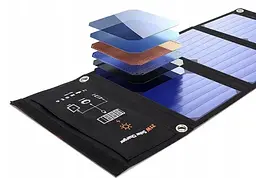 Сонячна панель Solar panel Y11020U 21 W + 2xUSB Зарядний пристрій (Чорний) - мініатюра 7