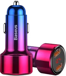 Автомобільний зарядний пристрій Baseus Magic Series Dual 2USB 45W CCMLC20A-09 Red - мініатюра 3