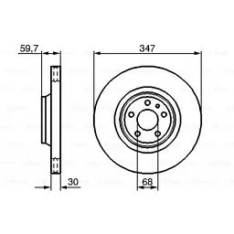 Гальмівний диск Bosch 0 986 479 260 - мініатюра 5