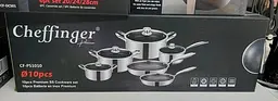 Набір посуду Cheffinger cf-ps1010 антипригарне покриття нержавіюча сталь 10 предметів - мініатюра 6