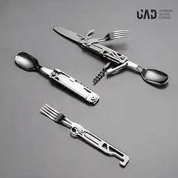 Мультитул туристичний 5 в 1 CampFeast UAD 420 Сталь - мініатюра 2
