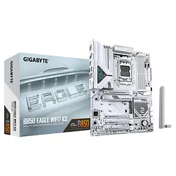 Gigabyte Материнська плата B850 EAGLE WF7 ICE sAM5 B850 4xDDR5 M.2 Wi-Fi BT HDMI DP ATX - мініатюра 4