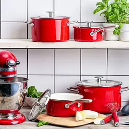 Каструля з кришкою KitchenAid Steel Core, 20 см, 3,7 л, червоний - мініатюра 2