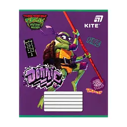 Зошит Kite Ninjia Turtles, 12 аркушів, коса лінія (NT26-235), в асортименті - мініатюра 5