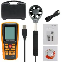Анемометр професійний USB 0,3-45м/с, 0-45°C Benetech 14,5x7,2x3,5 см hoz0010066 - мініатюра 3
