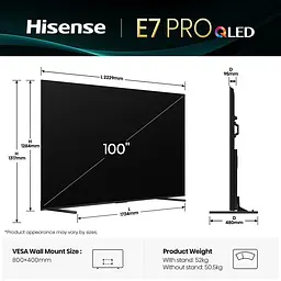 LED-телевізор Hisense 100E7Q PRO (7134222) - мініатюра 4