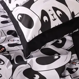 Підковдра MirSon Бязь 17-4850 Panda 110 x 140 см чорно-біла (2200009584695) - мініатюра 4