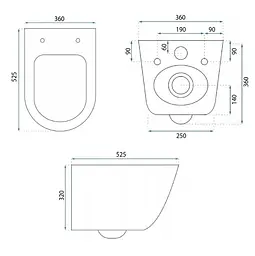 Підвісний унітаз Rea Eddy N Tornado Rimless white REA-C6560, Білий - мініатюра 6