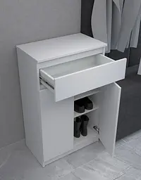 Тумба для взуття MebelStar Нео 80x35x95 см Аляска білий (MBS-1008) - мініатюра 2