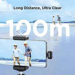 Бездротовий мікрофон BoyaMini для iPhone/iPad Lightning (2 шт), AI голос, шумозаглушення - мініатюра 2