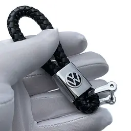 Стильний шкіряний брелок з логотипом Volkswagen - мініатюра 2