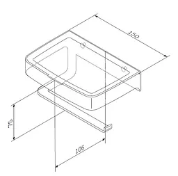 Тримач туалетного паперу з коробкою AM.PM Inspire 2.0 хром A50A341500 Хром - мініатюра 8