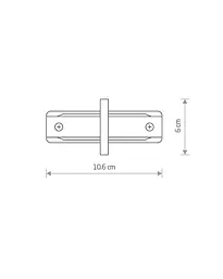 З'єднувач Nowodvorski 8968 Profile Recessed Straight Connector IP20 чорний - мініатюра 2