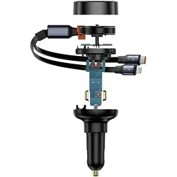 Автомобільний зарядний пристрій Baseus Enjoyment Pro Car Charger 60W Cluster Black (C00057802111-00) [169690] - мініатюра 6