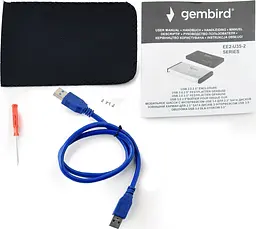 Кишеня зовнішня Gembird EE2-U3S-2-R 2.5" USB 3.0 red - мініатюра 4