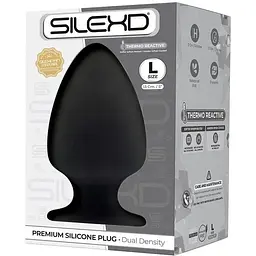 Анальна пробка SilexD (Model 1 size L) двошаровий силікон + Silexpan діаметр 7.5 см - мініатюра 2