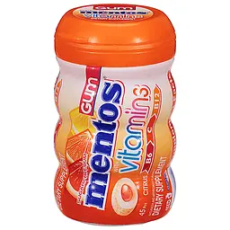 Жуйки Mentos Gum Citrus Vitamins Sugar Free 45pcs