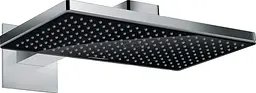 Верхній душ Hansgrohe Rainmaker Select 460 1jet з тримачем Black/Chrome 24003600, Чорний